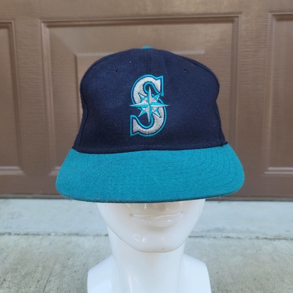 New Era Pro Model 100% Wool Seattle Mariners Fitted Hat - Picture 2 of 7